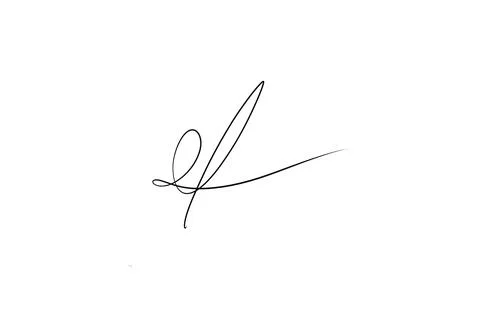 Concept of handwritten signature of document signed with pen isolated on whit Stock Illustration
