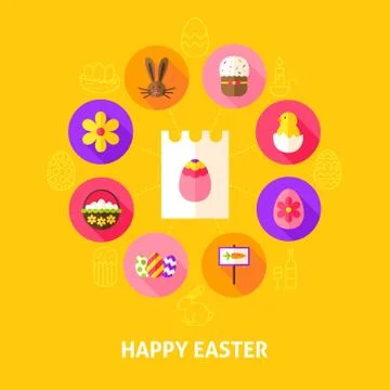 Concept Happy Easter Stock Illustration