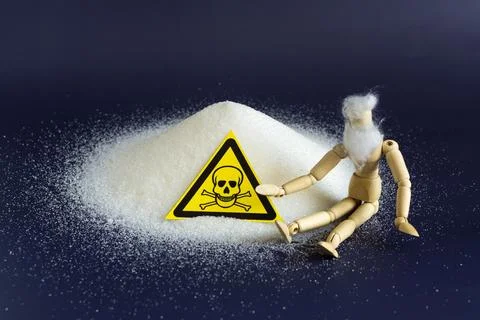 The concept of the harm of sugar. Stock Photos