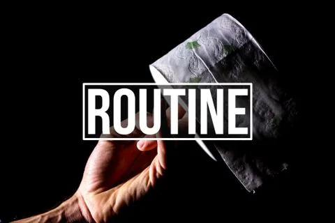 Concept of hating the routine, hating repeating same things every day Stock Photos