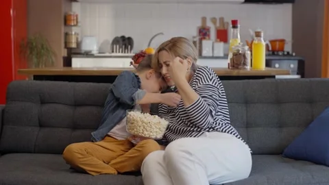 Concept of having fun, spending time with children at home. Video stock 148953183