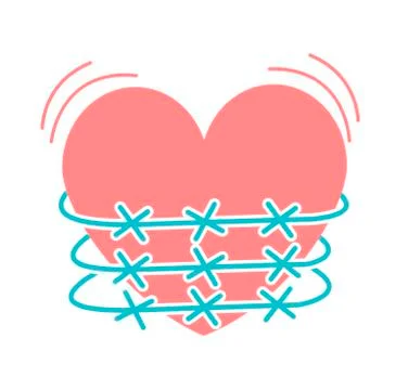 Concept of heartache Illustrazione stock