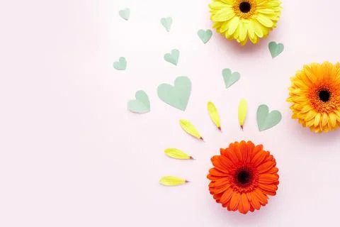 The concept of hello spring. Valentine's Day Stock Photos