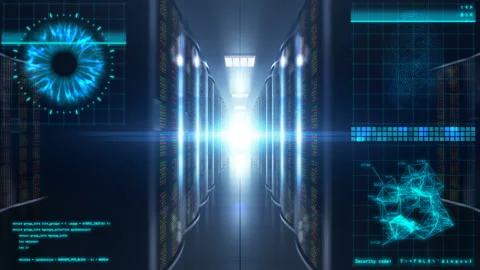 Concept high level security in cloud data center Видео 107643228