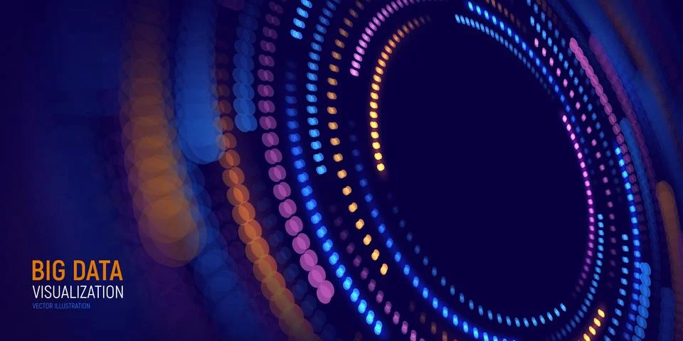 Concept of high speed particles of data Stock Illustration