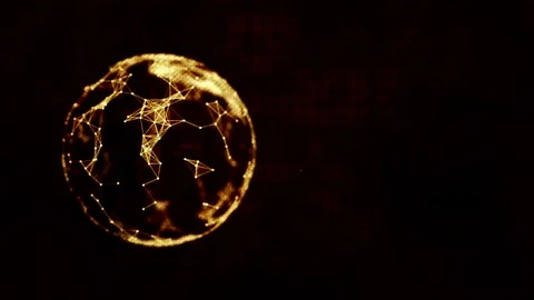 Concept of high-tech. Abstract space background of different particles Stock Footage 121934486