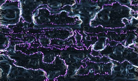 The concept of high technology technology, the energy stripes on a blue backg Stock Illustration