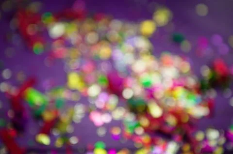 Concept of holiday. background is out of focus. colored confetti Stock Photos