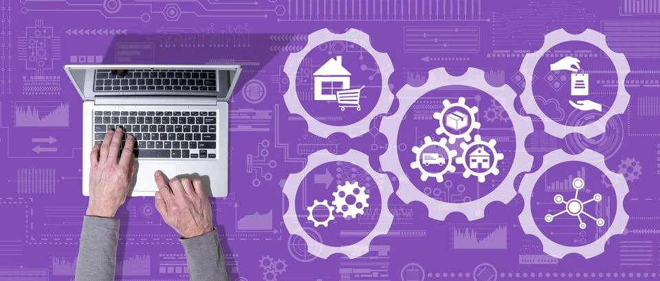 Concept of home delivery Stock Photos