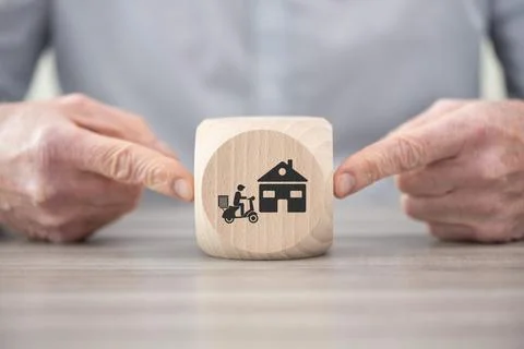 Concept of home delivery Stock Photos
