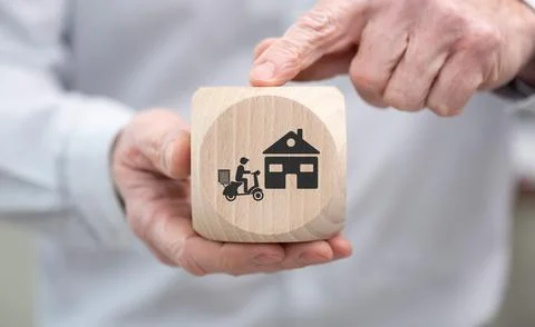 Concept of home delivery Stock Photos