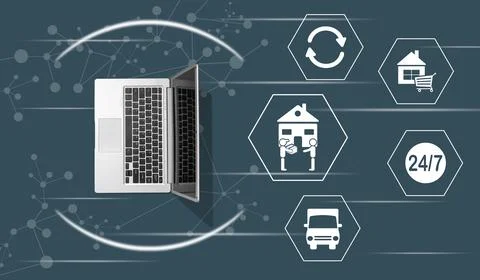 Concept of home delivery Stock Photos