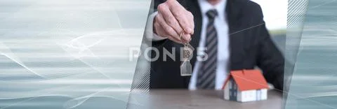 Concept of home ownership. panoramic banner Stock Photos
