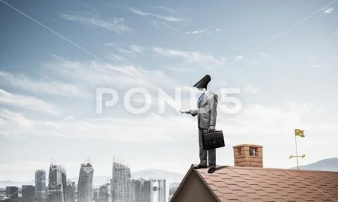 Concept of home security and privacy protection with camera head Stock Photos