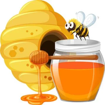 Concept of honey bee vector illustration Design Stock Illustration