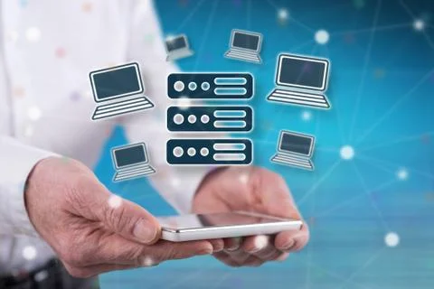 Concept of hosting Stock-Fotos