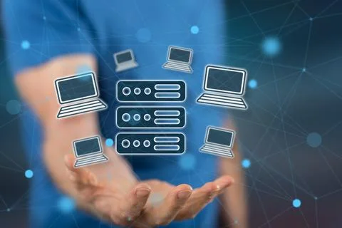 Concept of hosting Stock Photos
