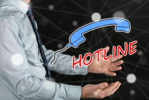 Concept of hotline Stock-Fotos