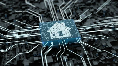 The concept of the house and the Internet network. Stock Footage 154078151