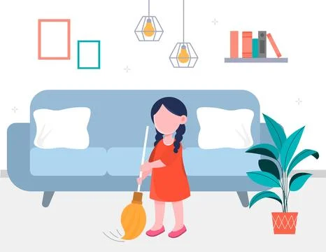 Concept of housework Stock Illustration