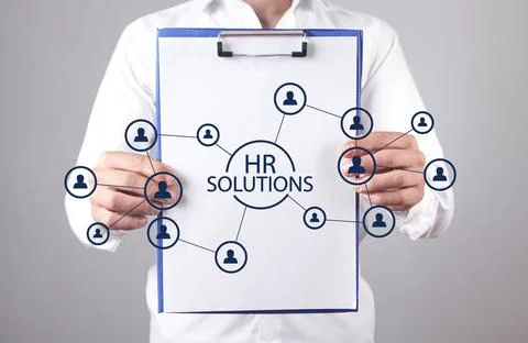 Concept of HR Solutions. Human Resources. Business Stock Photos