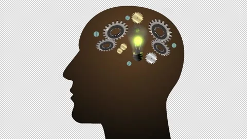 Concept Of Human Brain By Gears Stock Footage 167206861