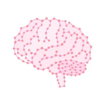 Concept of human brain. Illustration for label of medicine, advertisement pos Stock Illustration