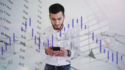 The concept of human existence in the information world. Computer graphics and d Stock Footage 233029399