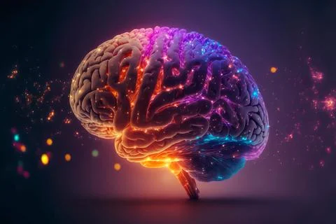 Concept of human intelligence , human brain Stock Illustration