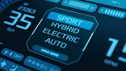Concept of hybrid car Stock Footage 126623939