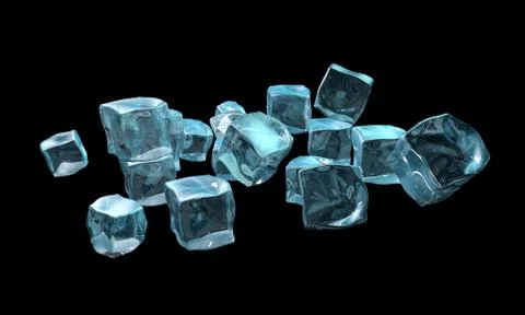 Concept of ice on a dark background Stock Illustration