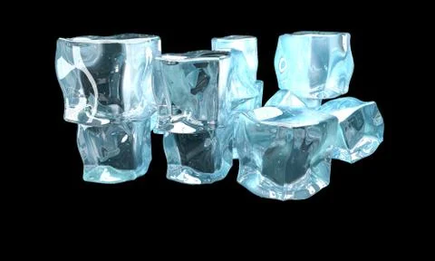 Concept of ice on a dark background Stock Illustration