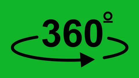 Concept icon 360 view animation Stockbeeldmateriaal 332666025