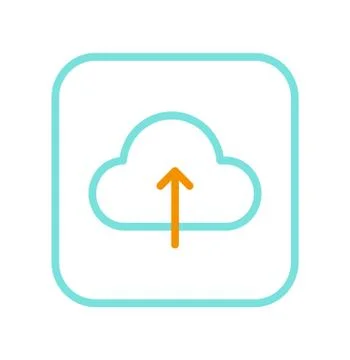 Concept Icon of Application for Cloud Data Saving Stock Illustration