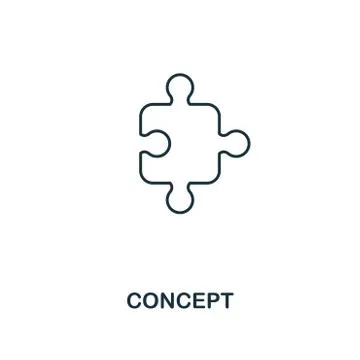 Concept icon. Outline style thin design from business icons collection. Pixel 库存插图