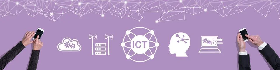 Concept of ict Stock Photos