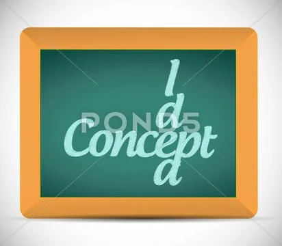Concept idea blackboard illustration design Stock Illustration