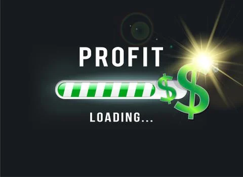Concept idea Loading your Dollar profit Stock Illustration