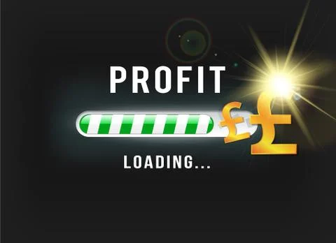 Concept idea Loading your Pound profit Stock Illustration