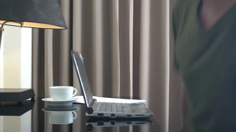 Concept idea man with laptop Stock Footage 227479775