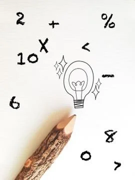 Concept of idea of mathematics learning Stock Illustration
