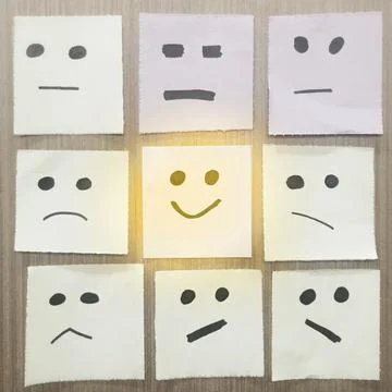Concept idea for positive emotion. Fotos Stock