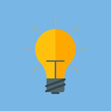Concept ideas. Light bulb icon. Stock Illustration
