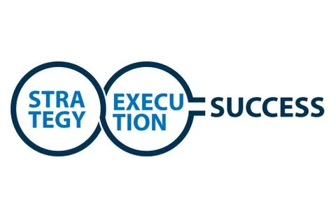 Concept illustration strategy execution to success Stock Illustration