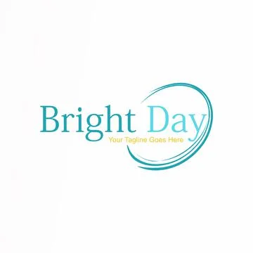 Concept, Image, Abstract, Symbol, Graphic with writing BRIGHT DAY Stock Illustration