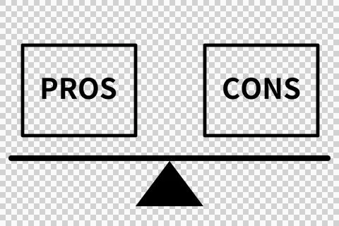 Concept image of comparison of pros and cons Stock Illustration