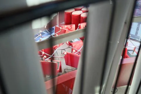 Concept: An image of looking into the changing room. Stock Photos