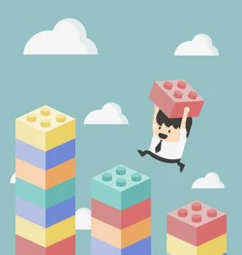 Concept image of making strategy success Stock Illustration
