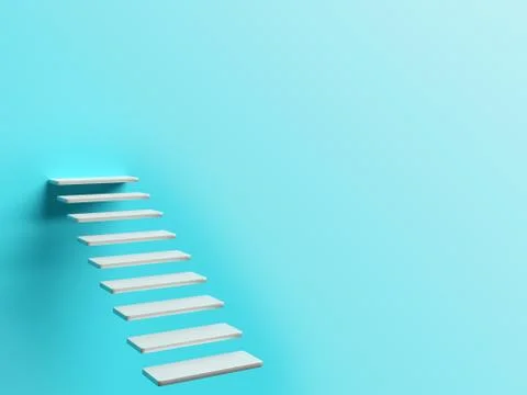 Concept image with staircase and blank background Stock Illustration
