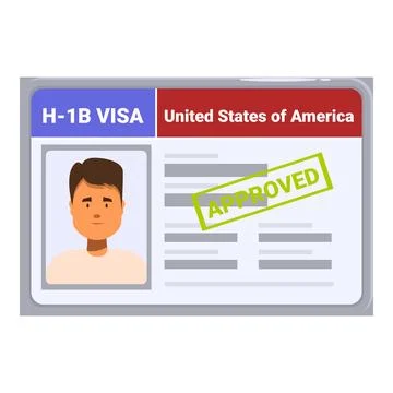Concept of immigration, work permit and us visa Stock Illustration